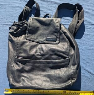 Cole Haan Black Leather Backpack